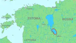 Pskovské jezero na mapě