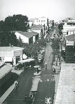 Pohled na ulice Herzl, Tel Aviv, 1930–1940