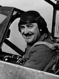 Ondrej Ďumbala v kabině Messerschmittu Bf 109