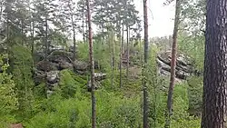 Pískovcové útvary Kunratického Švýcarska