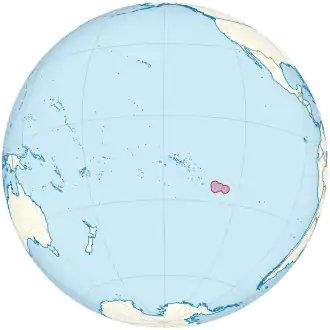 Poloha Pitcairnových ostrovů