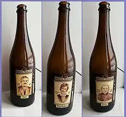 Tatin 12°; Panímáma 12°; Strýc 14° ve skleněných lahvích