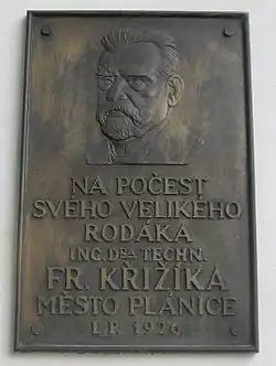 Plaketa na rodném domě