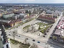 Letecký pohled na náměstí