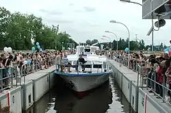 Slavnostní otevření plavební komory České Vrbné na řece Vltavě