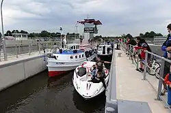 Plavební komora České Vrbné na řece Vltavě