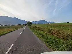 Pohled na Ploštín ze směru od Liptovského Mikuláše