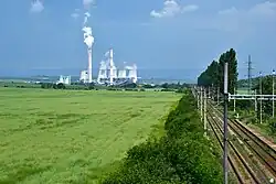 Elektrárna Počerady od Výškova
