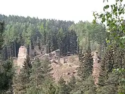 Hrad Pořešín, podle nějž byla pahorkatina nazvána