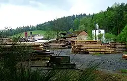 Pila v areálu bývalého mlýna