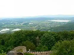 Pohled na Podgórzyn ze zámku Chojnik.