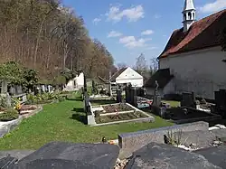 Severní část hřbitova za kostelem sv. Havla v Podhoří