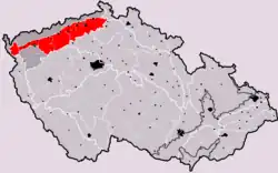 Podkrušnohorská oblast na mapě Česka