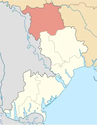 Poloha rajónu v Oděské oblasti