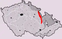 Podorlická pahorkatina na mapě Česka