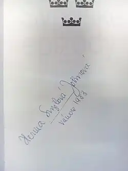 Herma Svozilová - Johnová – podpis