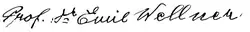 Emil Wellner – podpis