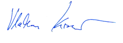Vladimír Kruliš, podpis