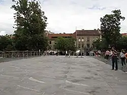 plastika Satyra na mostě