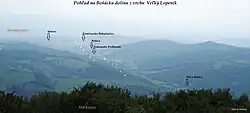 Pohled na Bošáckou dolinu z vrcholu Veľkého Lopeníku