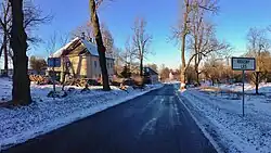 Pohled na Krásný Les ze silnice z Nakléřova, prosinec 2012