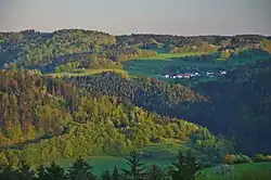 Pohled na Vrtěžíř z Kopicova vrchu