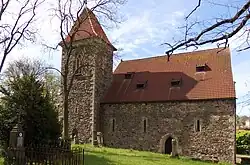 Severní strana kostela