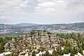Pohled z vrcholu Jizery v dubnu 2017.