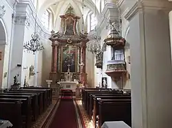 Interiér farního kostela