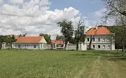 Pohořelice, zámek Leopoldsruhe v areálu Velkého Dvora, sídlo v roce 1949 zřízeného Ústředního učiliště Čs. státních statků