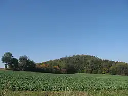 Pohradická hora se zbytky rozhledny