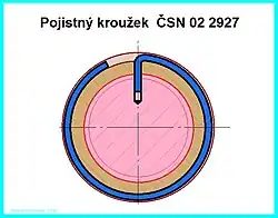 Pojistný kroužek s hákem