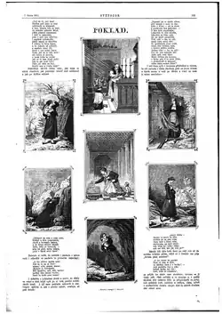 Balada Poklad ilustrovaná Josefem Scheiwlem v časopise Světozor roku 1871