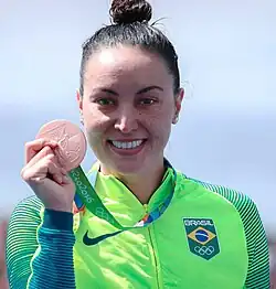 Poliana Okimotová s olympijskou medailí