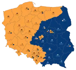 Výsledky polských parlamentních voleb do Senátu, 2007 Občanská platforma Právo a spravedlnost