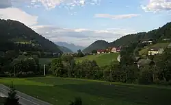 Poljanska dolina u města Škofja Loka