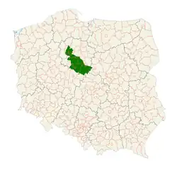 Poloha Kujavska na mapě Polska