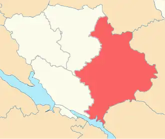 Poloha rajónu v Poltavské oblasti