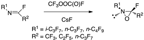 Syntéza perfluorovaných oxaziridinů