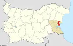 Obština na mapě Bulharska