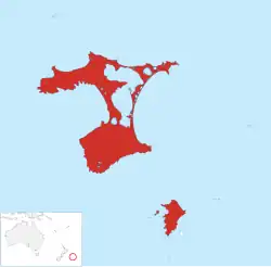      Původní rozšíření druhu na Chathamských ostrovech