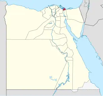 Poloha guvernorátu Port Said