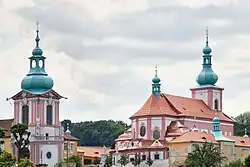 Poutní areál s kostelem Navštívení Panny Marie a zvonicí