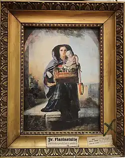 „Poutní obraz“ fiktivní svaté Flašinetálie, soukromá sbírka