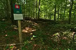 Cedule značící hranici PR