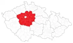 Pražský kraj na mapě