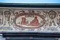 Stará radnice Prachatice – detaily fresek – alegorie – římsa – SPES