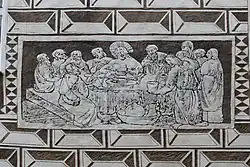 Děkanská čp. 33, sgrafito "Poslední večeře Páně" z roku 1563