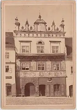 Sitrův dům na archivní fotografii, mezi roky 1886 a 1888.