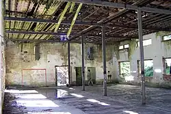 Bývalá převlékárna v lágru Rovnost